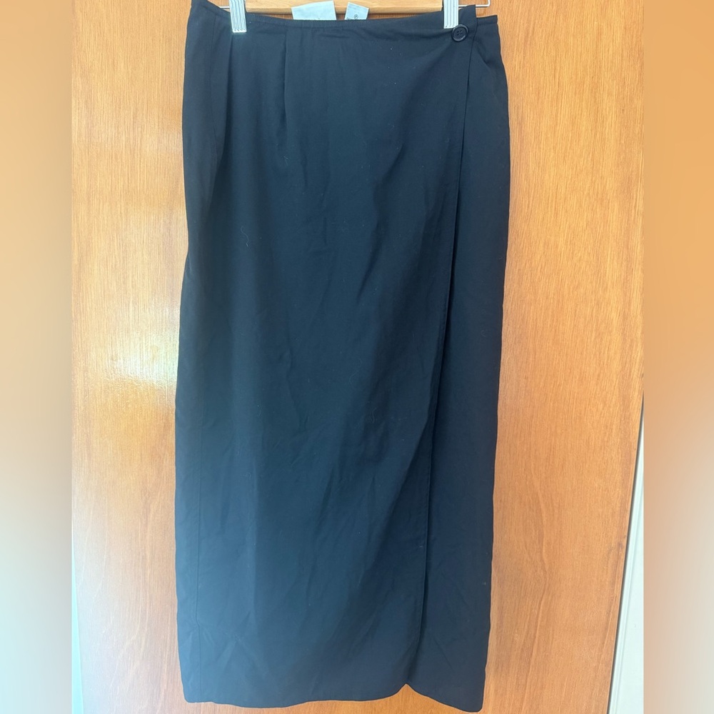 Vintage DKNY Black Wrap Women's Skirt